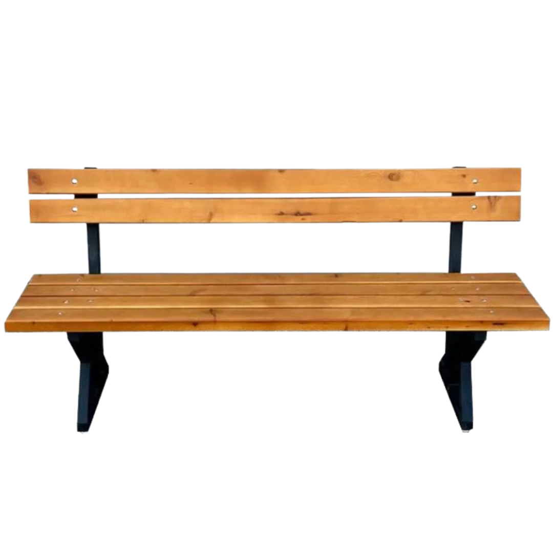 Градинска Пейка от масивно дърво и метал. Размери 180/200см.