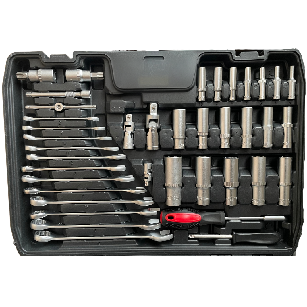 Нов Модел с Тресчотни Звездогаечни Ключове Немски Куфар с Инструменти 216ч WerkBull