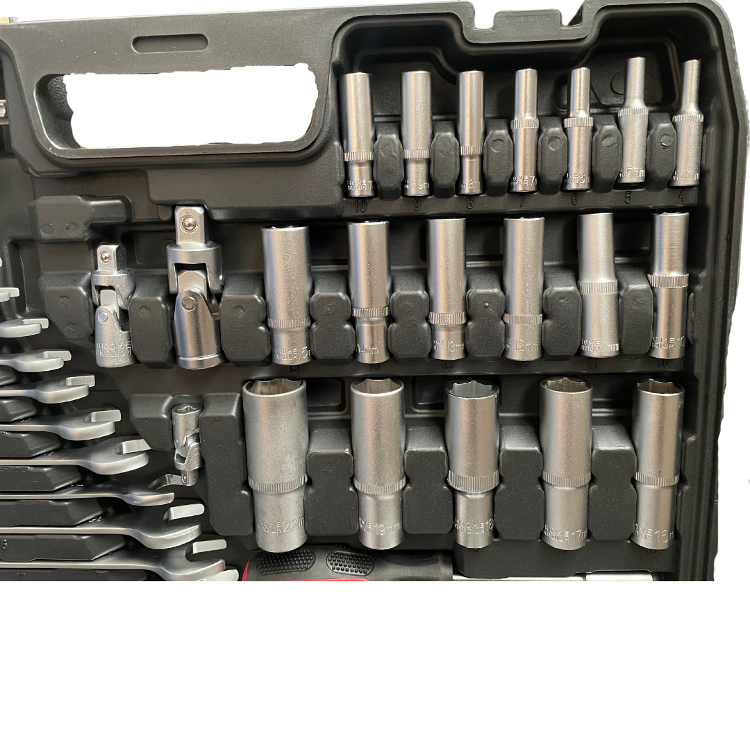 Нов Модел с Тресчотни Звездогаечни Ключове Немски Куфар с Инструменти 216ч WerkBull