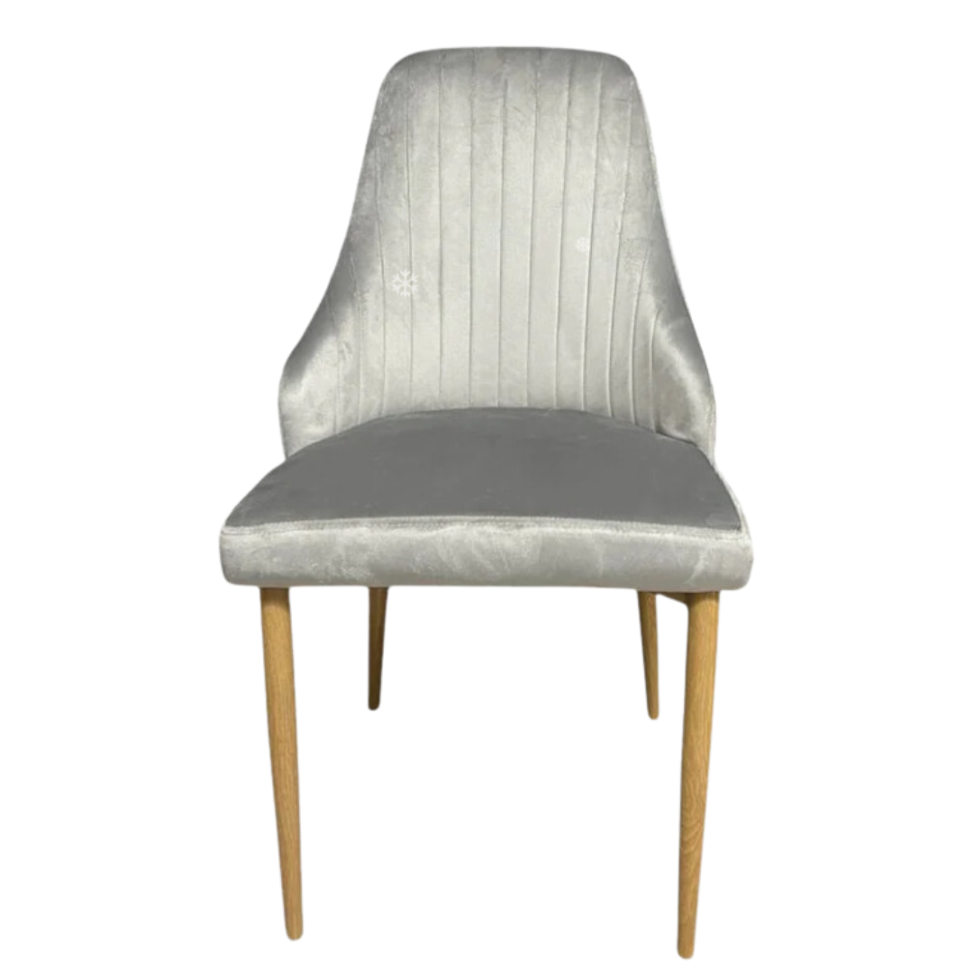 4бр. Елегантен стол Елина - сив - до 150кг.