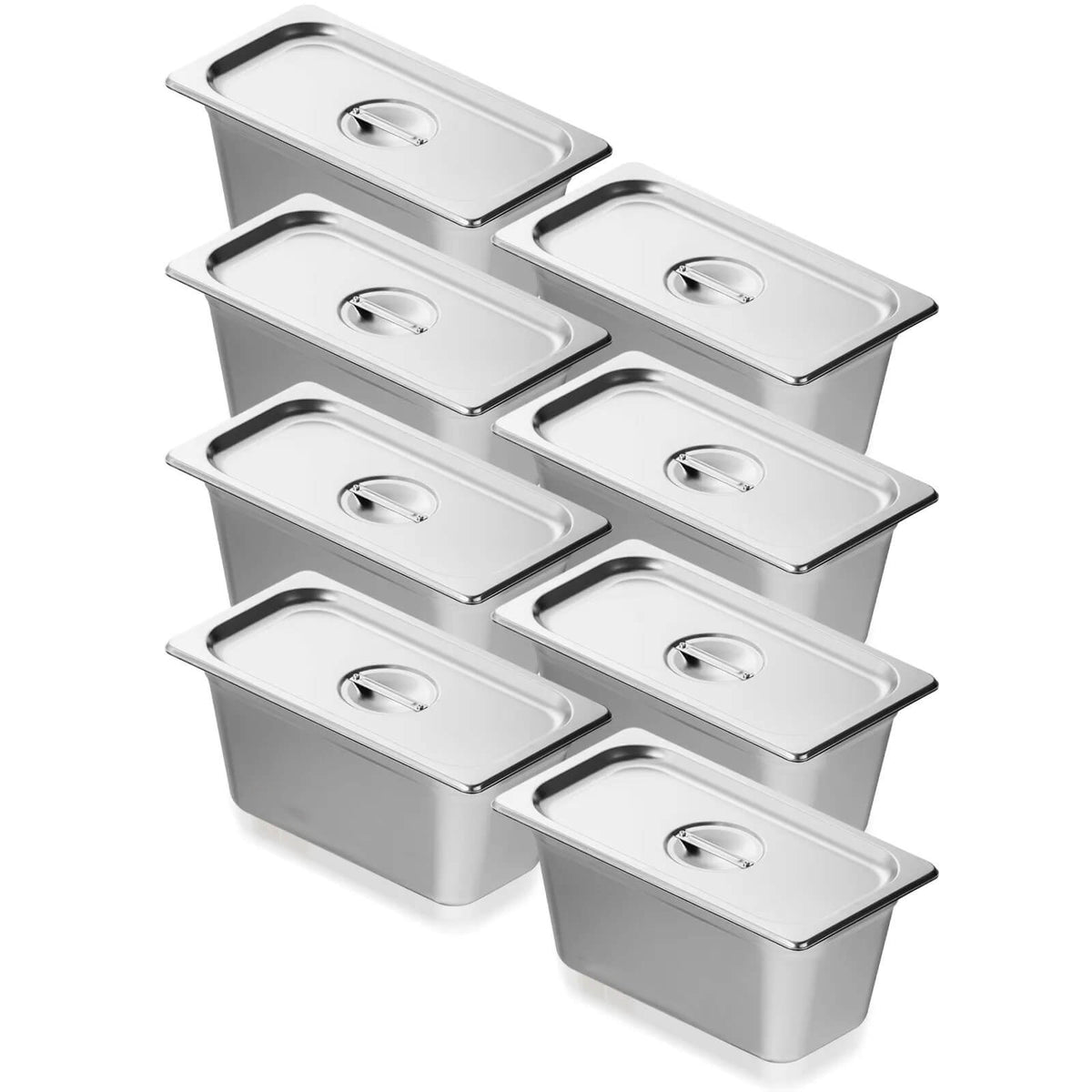 Гастронорм съдове GN 1/3 с капаци, 8 × 5,93 л – 5,93 л, снимка 2