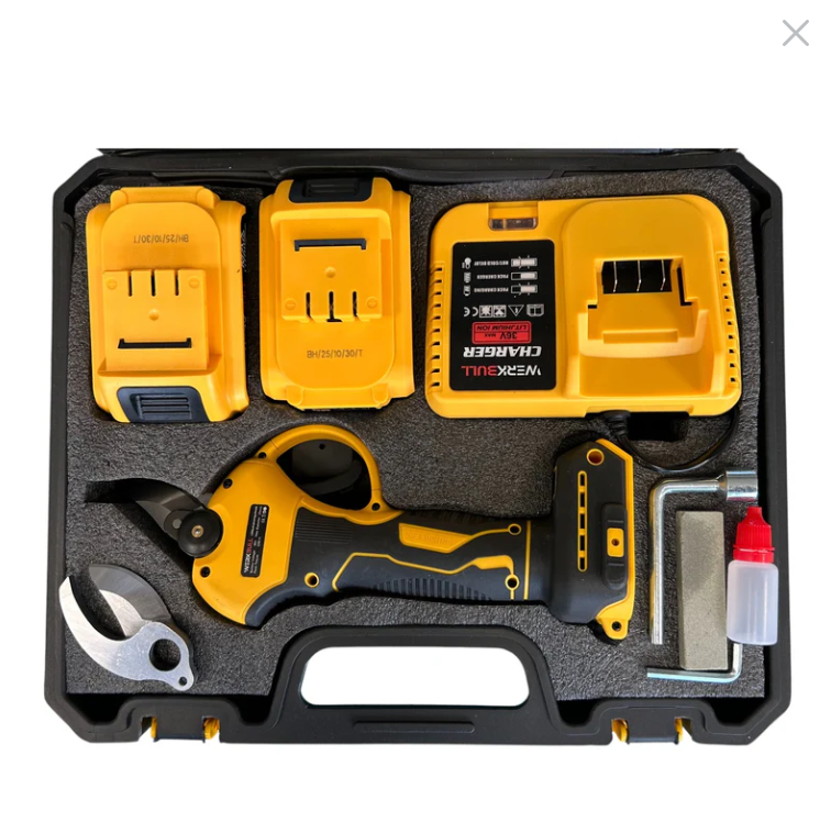 Професионална Акумулаторна Безчеткова Лозарска Ножица Germany® /36V, 10Ah/ + две батерии