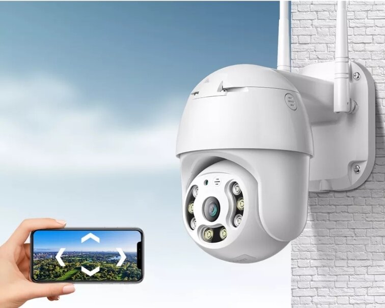 2 БРОЯ WIFI Въртяща се Куполна Безжична Камера 5MPX HD