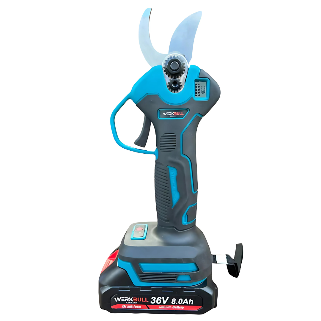 Акумулаторна Безчеткова Ножица WerkBull Germany® /36V 8Ah/ + две батерии + LED Дисплей и масло